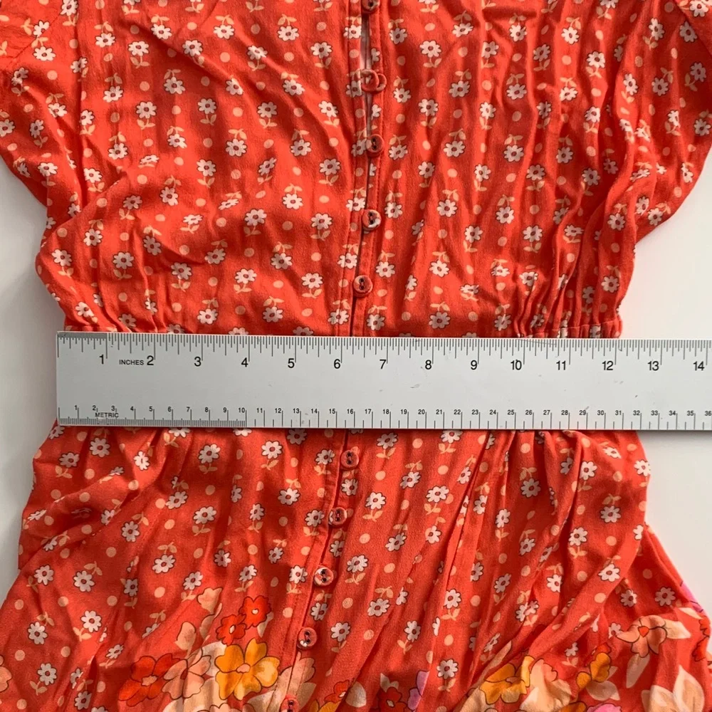Spell Yellow Rose Gown Desert Rose Floral Button-Front Maxi Dress - Sz Small - Picture 13 of 13